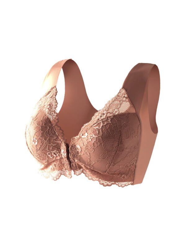Front-fastening Fixed-cup Lace Camisole Bra