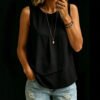 0c9624a8-c743-4d71-b179-dbb6c2230224.jpg Womens Solid-color Crew-neck Loose-fitting Sleeveless Tank Top
