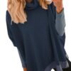 Women's High Neck Knitted Sweater Loose Sweatshirt