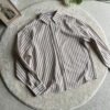 Retro Blue And White Striped Washed 100 Cotton Shirt