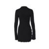 Womens Long-sleeve Off-shoulder, Midriff-baring Top Paired With A Figure-hugging Skirt Set