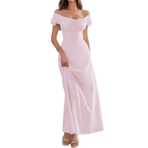 Womens Solid Color Fashionable Bandage Style Loose Dress