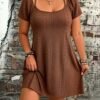 Fashionable Square-neck Short Camisole Dress
