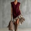 3ac72423-819e-4e65-8cdc-9cfd7814686c.jpg Solid-color Casual European-American Style Flounced Midi Skirt