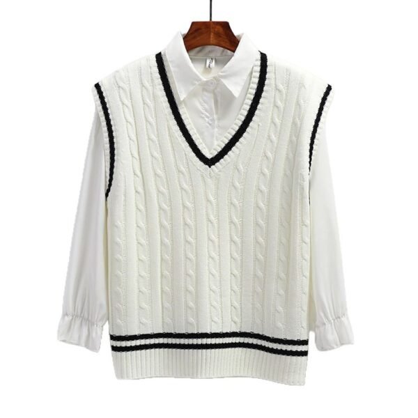 New Preppy-Style Knitted Vest For Women