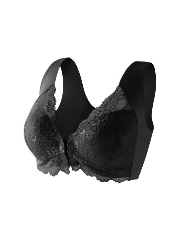 Front-fastening Fixed-cup Lace Camisole Bra