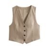 Two Sleeveless Tank Tops Sophisticated Casual Trousers
