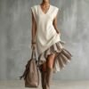 4a88d007-7262-4114-a451-a0da98eb429d.jpg Solid-color Casual European-American Style Flounced Midi Skirt