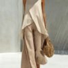 50bf784e-9ed2-4bf8-bfe9-78d41ac7c507.jpg Womens Crew-neck Pullover Sleeveless Top And Long Pants Set