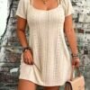 Fashionable Square-neck Short Camisole Dress