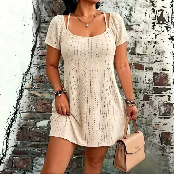 Fashionable Square-neck Short Camisole Dress