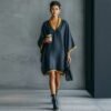 Relaxed-fit Linen-blend V-neck Dress