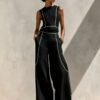 551fe472-a3be-454d-b490-4cf97f074c54.jpg Sleeveless Color-Block Wide-Leg Pants Set Womens Summer Casual Chic Two-Piece Outfit