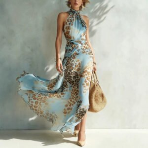 58898316-5d32-49b4-9058-c83607e0c872.jpg Leopard-print Sleeveless Maxi Dress Halter-neck Printed Gown