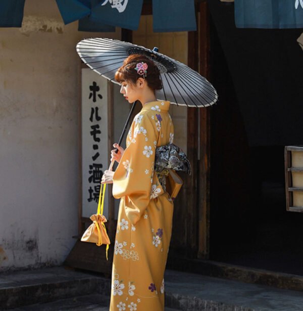Elegant Young Ladys Japanese-style Kimono Formal Wear Womens Modernized Kimono And Yukata