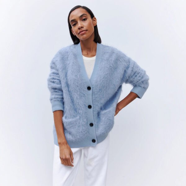 Laid-back Relaxed-fit Knitted Warm Cardigan