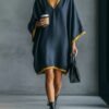 Relaxed-fit Linen-blend V-neck Dress