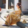 Elegant Young Ladys Japanese-style Kimono Formal Wear Womens Modernized Kimono And Yukata
