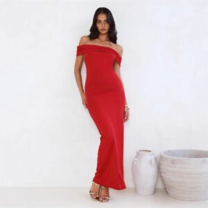 Off-the-shoulder Strapless Backless Sexy Sheath Dress