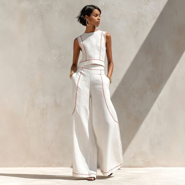 7b6d1059-f737-4420-8a81-5bd9aabac1ba.jpg Sleeveless Color-Block Wide-Leg Pants Set Womens Summer Casual Chic Two-Piece Outfit