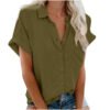 Ladies Lapel Button Shirt Summer