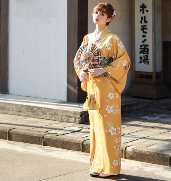 Elegant Young Ladys Japanese-style Kimono Formal Wear Womens Modernized Kimono And Yukata