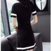 Womens Short-sleeved Fashionable Age-reducing Knit Dress