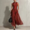 Elegant Solid-color Loose-fitting Minimalist Casual Dress