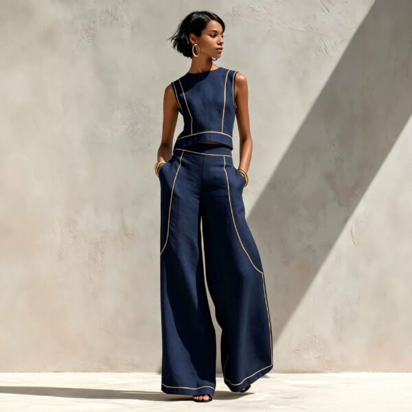 948fa5d2-72ad-4fb7-b46d-c6d8f28e5d9b.jpg Sleeveless Color-Block Wide-Leg Pants Set Womens Summer Casual Chic Two-Piece Outfit