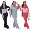 Womens Long-Sleeve Zip-Up Two-Piece Jacket