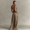Solid-color Sleeveless Halter-neck Slim-fit Jumpsuit For Women