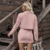 Womens Tassel Faux Suede Loose-fit Set