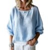 Womens Loose-fit Off-shoulder Top With Batwing Sleeves
