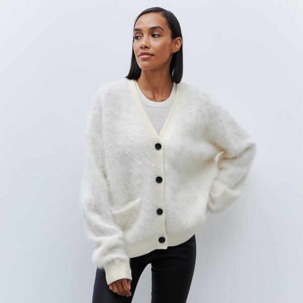 Laid-back Relaxed-fit Knitted Warm Cardigan
