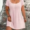 Fashionable Square-neck Short Camisole Dress