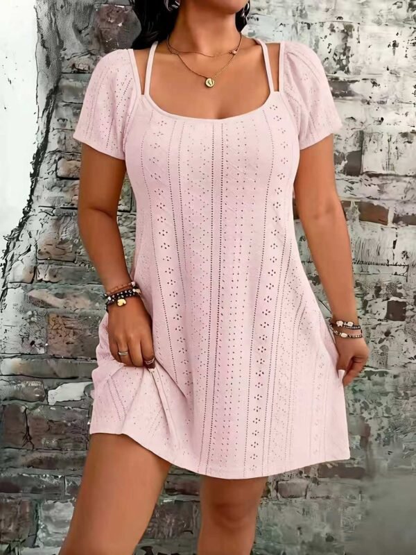 Fashionable Square-neck Short Camisole Dress