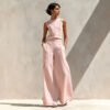 bb5cf054-03ec-453e-aeb5-07fa46b3cbda.jpg Sleeveless Color-Block Wide-Leg Pants Set Womens Summer Casual Chic Two-Piece Outfit