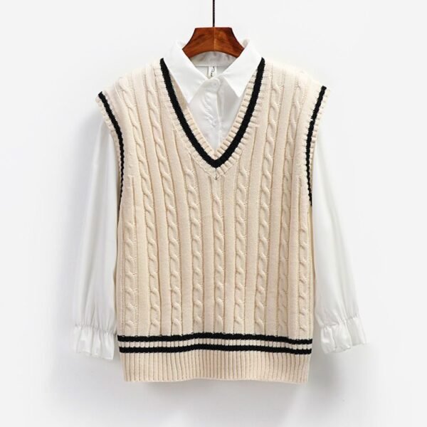 New Preppy-Style Knitted Vest For Women