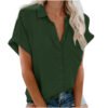 Ladies Lapel Button Shirt Summer