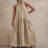 cb5092a7-916f-4827-8436-ae8d83733935_fine.jpeg Halter-neck Sleeveless Cotton-linen Dress