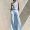 cc5820c5-67c6-41b8-949b-d12aa3bff6b5.jpg Sleeveless Color-Block Wide-Leg Pants Set Womens Summer Casual Chic Two-Piece Outfit