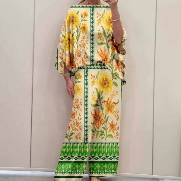 d3319e8a-c8be-4eb5-b41d-401192a109f4_water.jpeg Urban Chic Milk Silk Off-Shoulder Loose-Fit Printed Batwing-Sleeve Pants Set