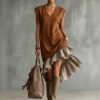 d3d81c1e-ed0e-4645-a3b7-05f20a21d039.jpg Solid-color Casual European-American Style Flounced Midi Skirt