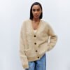 Laid-back Relaxed-fit Knitted Warm Cardigan