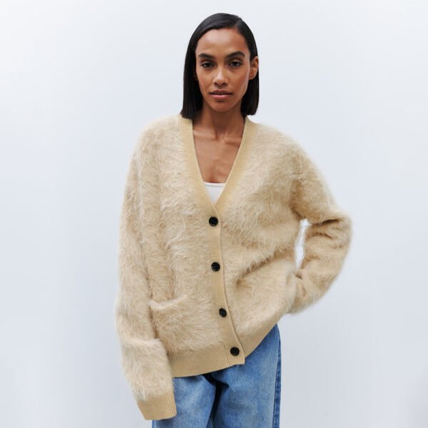 Laid-back Relaxed-fit Knitted Warm Cardigan