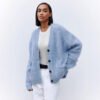 Laid-back Relaxed-fit Knitted Warm Cardigan