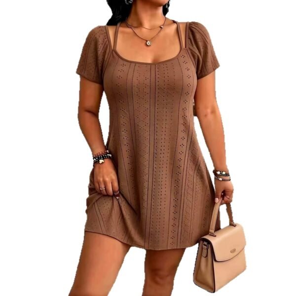 Fashionable Square-neck Short Camisole Dress
