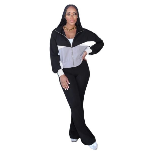 Womens Long-Sleeve Zip-Up Two-Piece Jacket