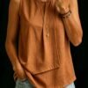 eb54b746-3550-405f-a00e-1018abdf11b5.jpg Womens Solid-color Crew-neck Loose-fitting Sleeveless Tank Top