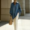 ef2d6bbf-a8c9-4088-8c49-0c55d875aedb.jpg Women's Loose-fitting Casual Denim Shirt For Commuting